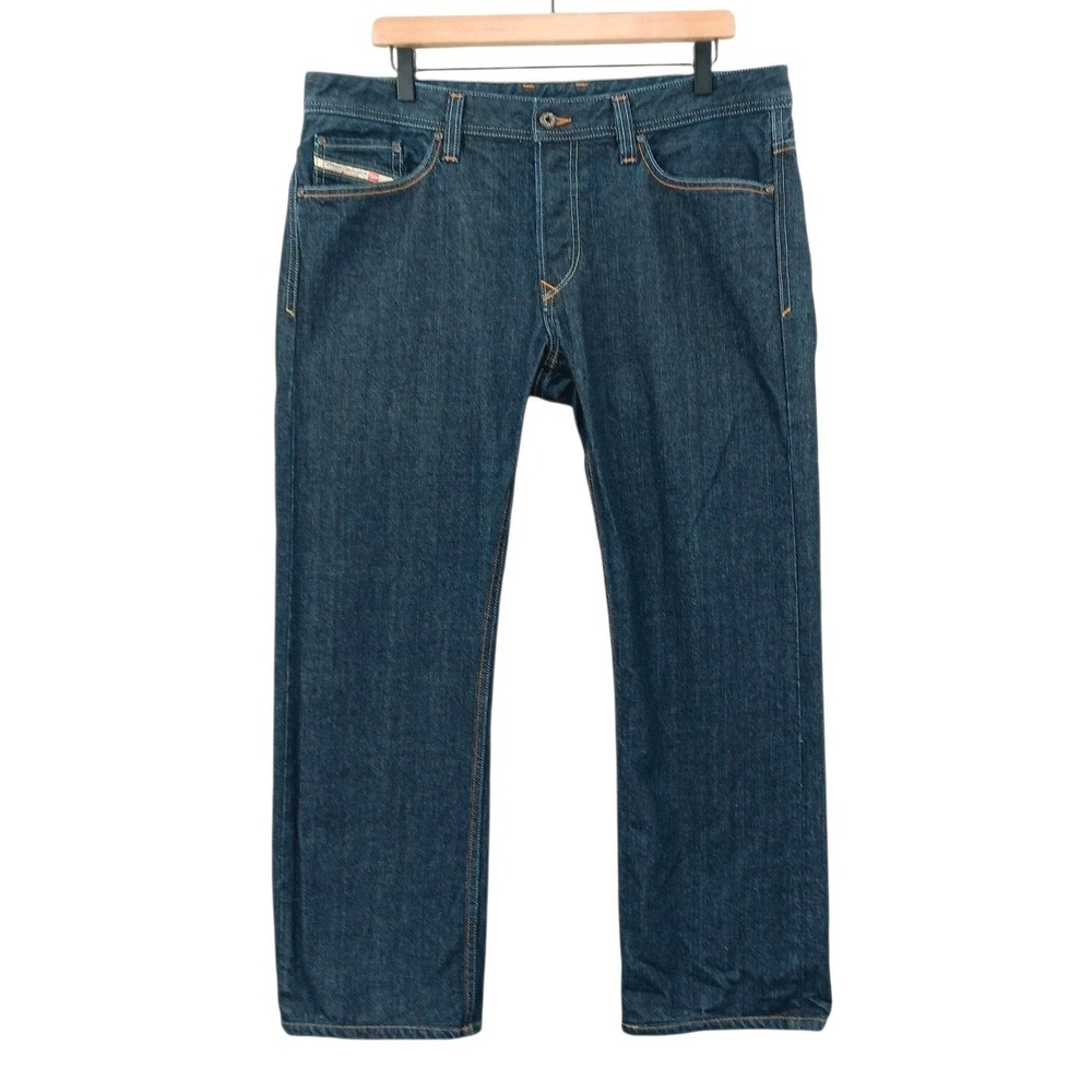 Diesel Viker Jeans Mens 36x28 (Tag 34x30) Dark Straight Button Fly 0RUS7 *Hemmed